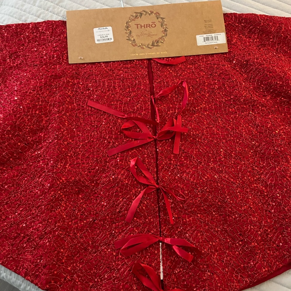 Christmas skirt NWT sequins and bow ties in back - Picture 3 of 4